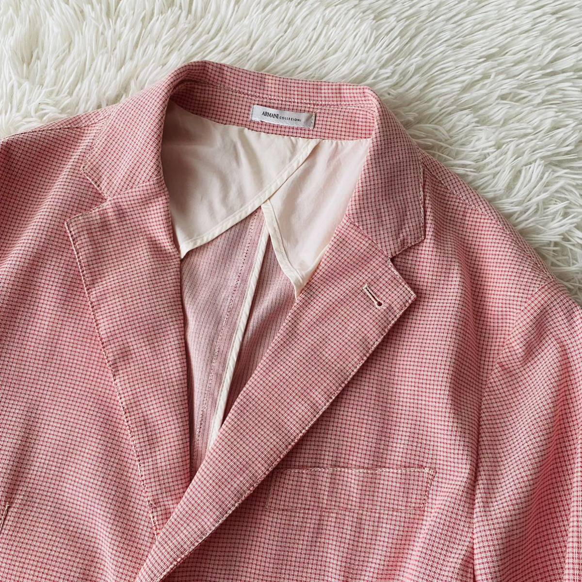 1円○極美品○ARMANI COLLEZIONI【都会的なスタイル】チェック 希少カラー