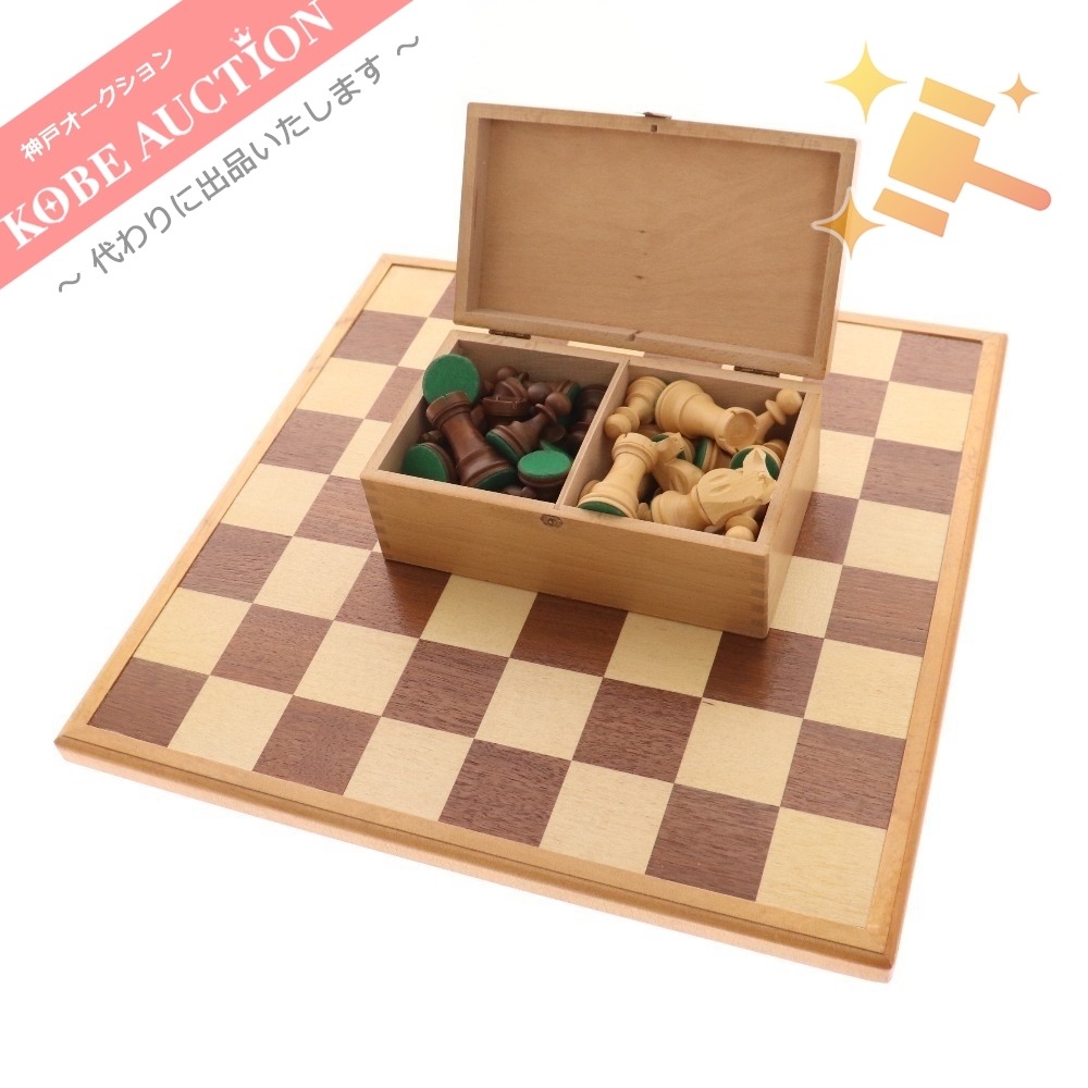 ☆ LARDY ラルディ チェスセット チェス駒 32枚揃い チェス盤 44×44cm 