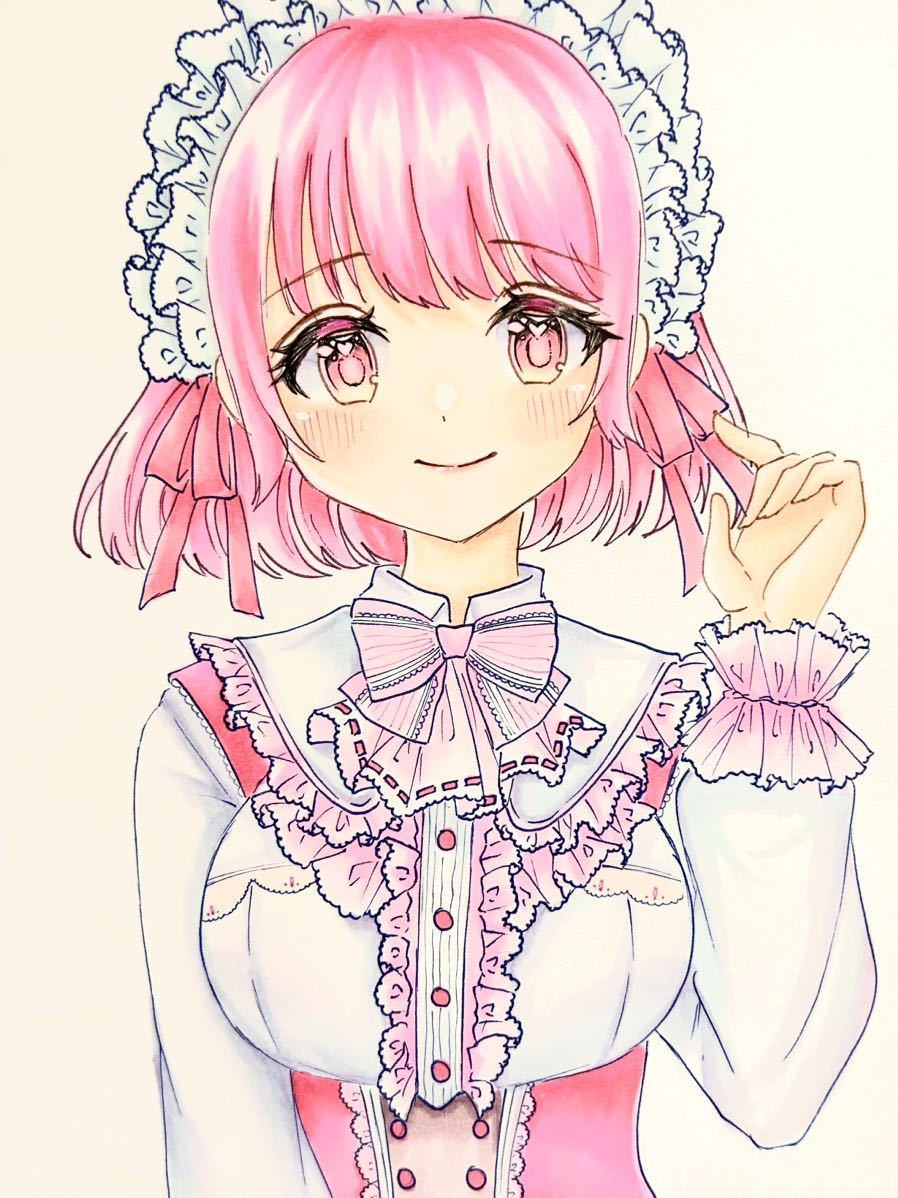手描きイラスト 同人 オリジナル 女の子 ラフ画 オリジナル+フリーレン