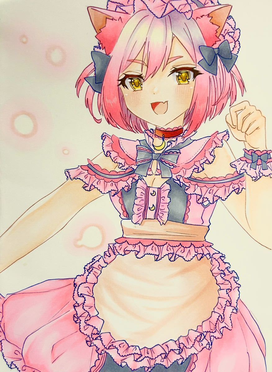 手描きイラスト 同人 オリジナル 女の子 ラフ画 オリジナル+フリーレン