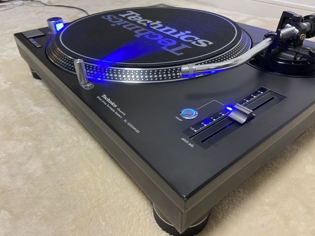 整備済】【フェーダー新替】Technics SL 1200 MK3D ターンテーブル LED