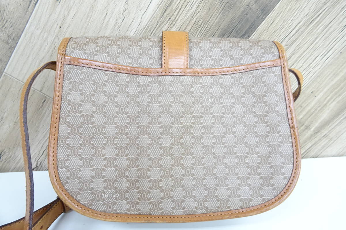 [横浜10021NN] CELINE セリーヌ マカダム柄 ショルダーバッグ M07 マカダム柄 CELINE セリーヌ オールドセリーヌ OLD CC柄