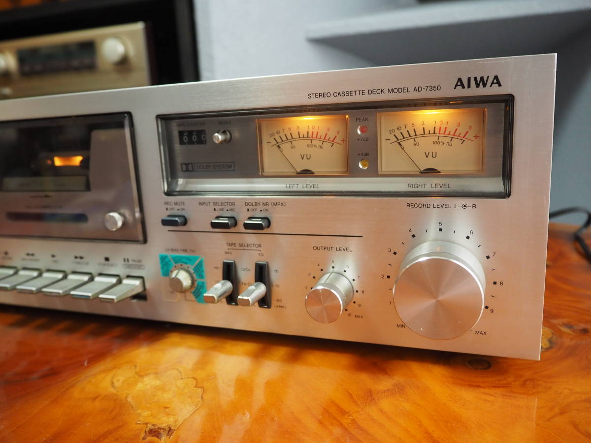 AIWA AD-7350 カセットデッキ ジャンク【C-444】tone quality