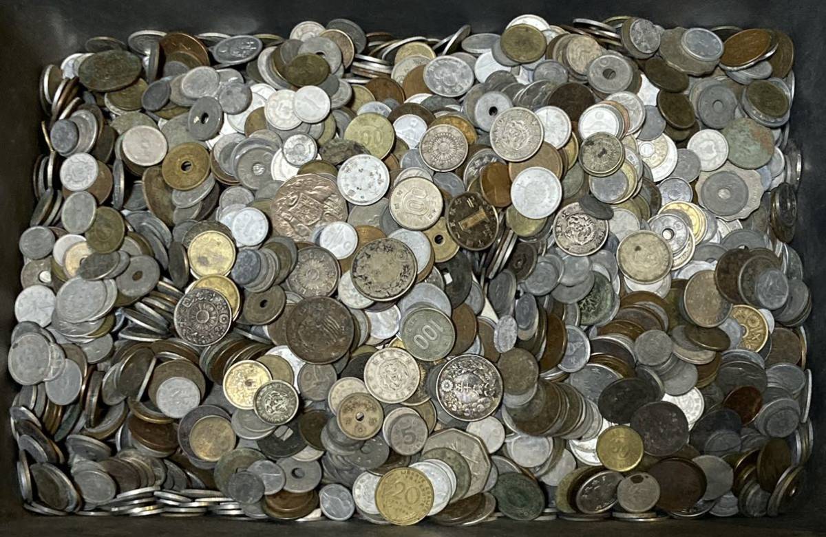 古銭 1円スタート 大量 硬貨 まとめ 穴銭 総重量約6.3kg 外国銭