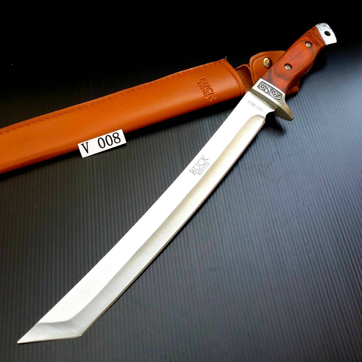 BUCK KNIVES サバイバルナイフ フルタング構造 TANTO 木製ハンドル 