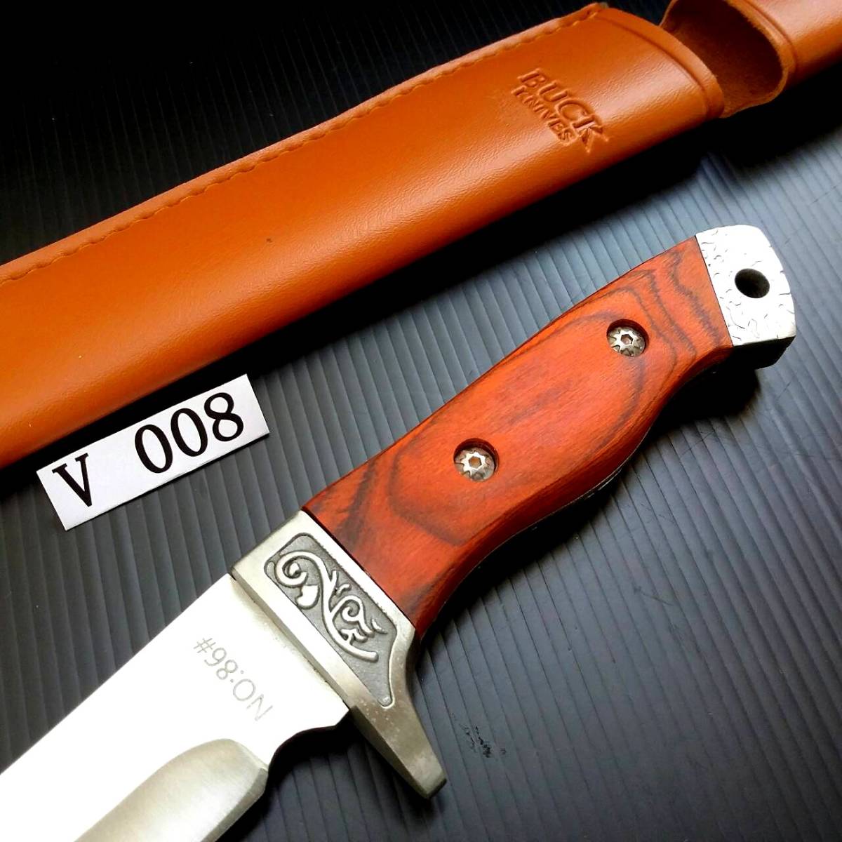 BUCK KNIVES サバイバルナイフ フルタング構造 TANTO 木製ハンドル 