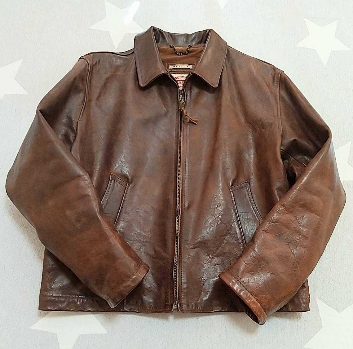 美品 定価11万 イタリア製 STEWART レザージャケット 希少 
