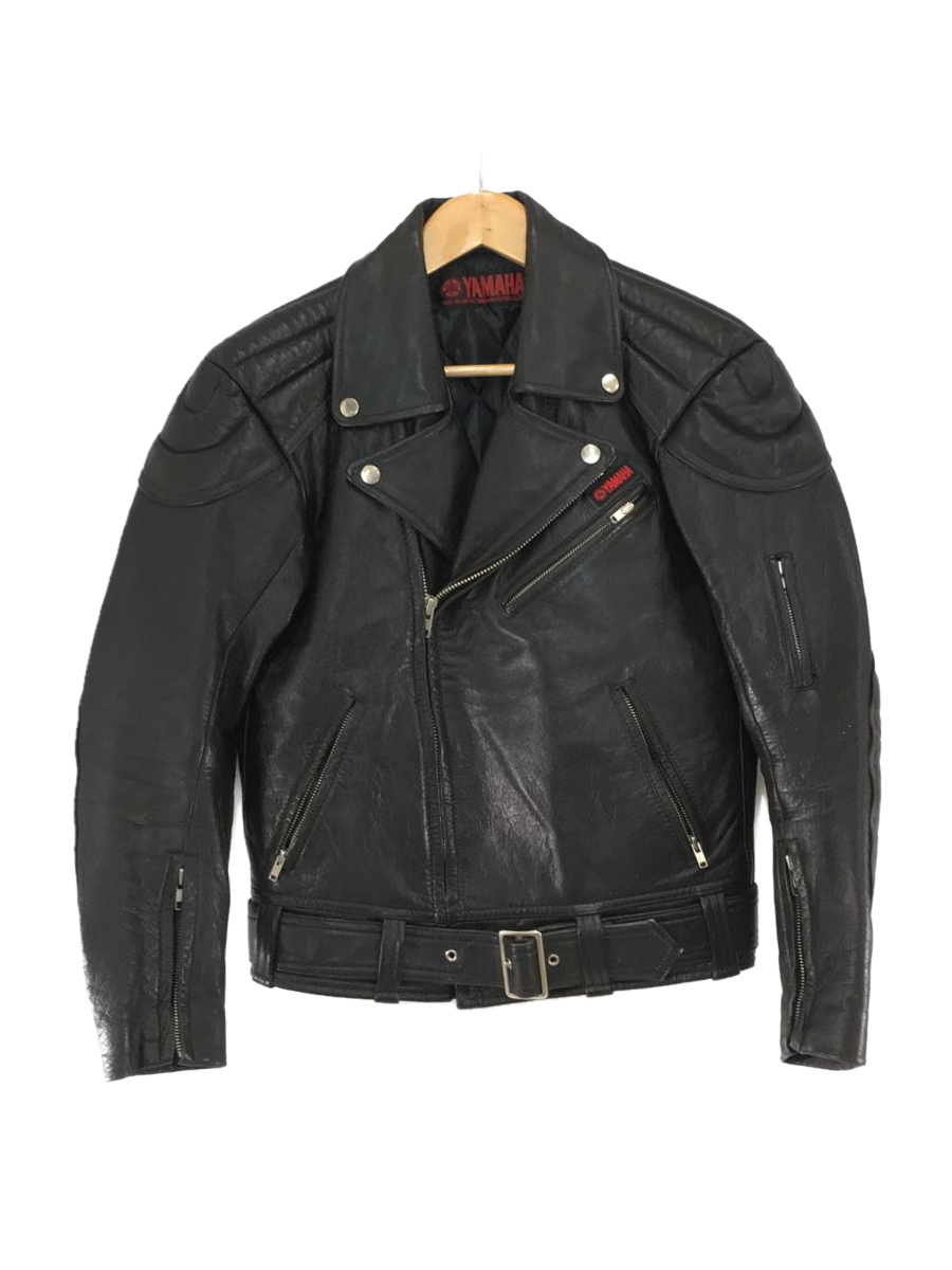 YAMAHA◇ダブルライダースジャケット/-/レザー/BLK 2025年最新Yahoo