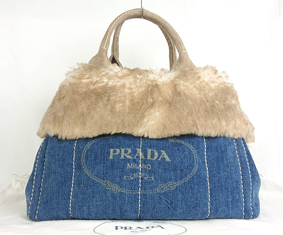 プラダ カナパ PRADA トートバッグ BN2182 ハンドバッグ CANAPA デニム 