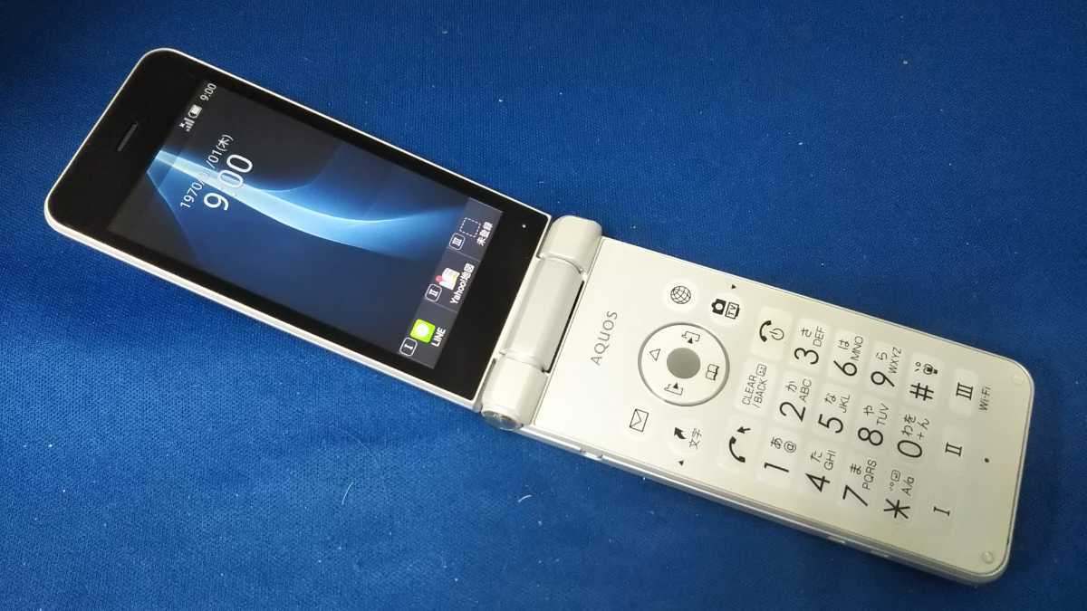 Softbank SIMフリー AQUOSケータイ2 601SH ＃SG2491 SHARP 4Gガラホ 折