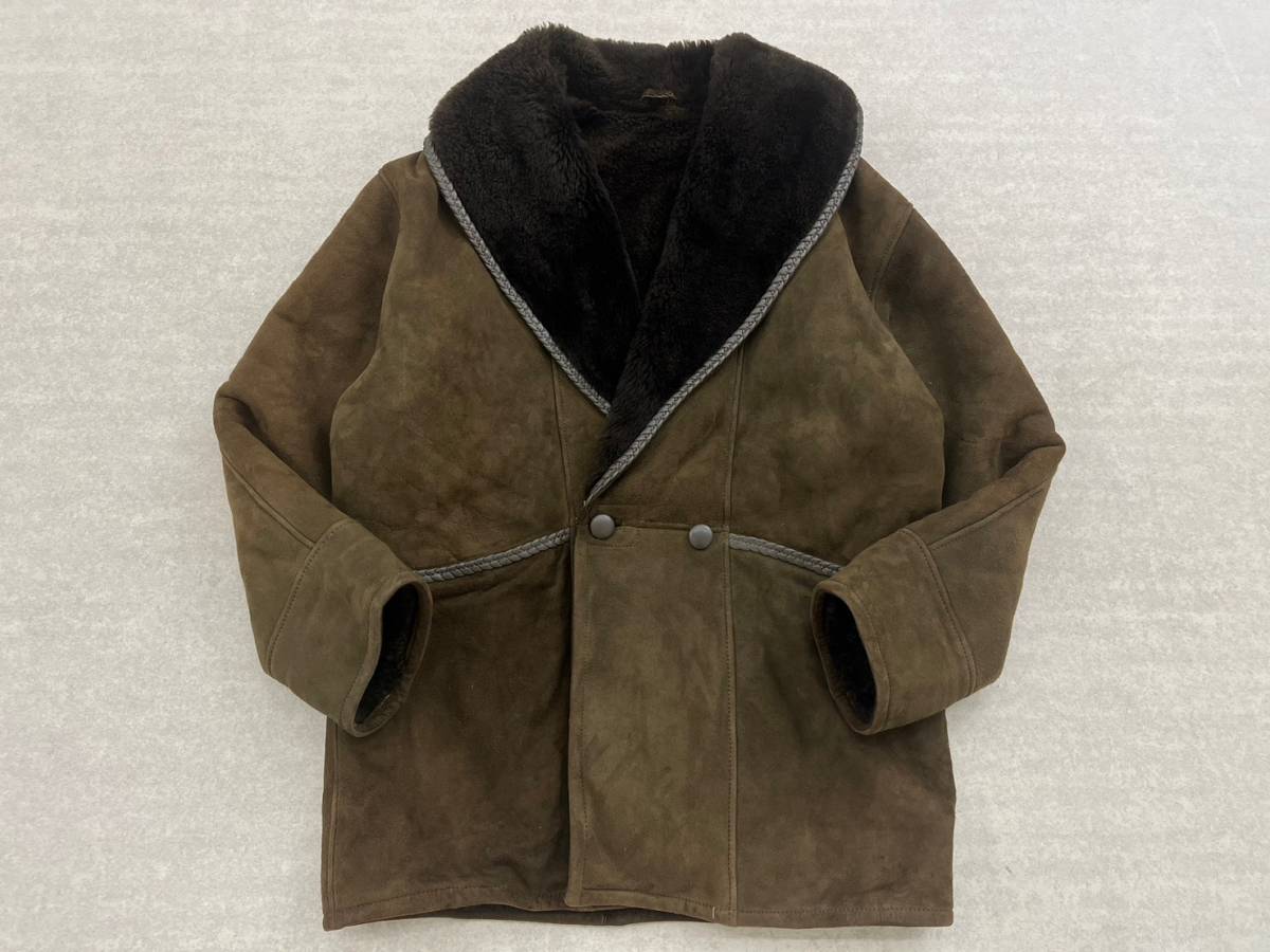 セール，本物保証 Wc658 TIPEL 本革 ラムレザー ムートン ジャケット コート 裏ファー アウター メンズ カーキ系 サイズ38 メンズXL相当 大きいサイズ(毛皮、ファー)｜売買されたオークション情報、yahooの商品情報 毛皮、ファー