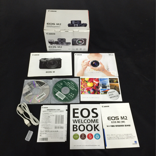 1円 Canon EOS M2 ZOOM LENS EF-M 18-55mm 1:3.5-5.6 IS STM ミラーレス一眼カメラ ボディ レンズ 動作確認済 EOS M2 Canon ミラー デジタル さらに使いやすくなった小型・軽量