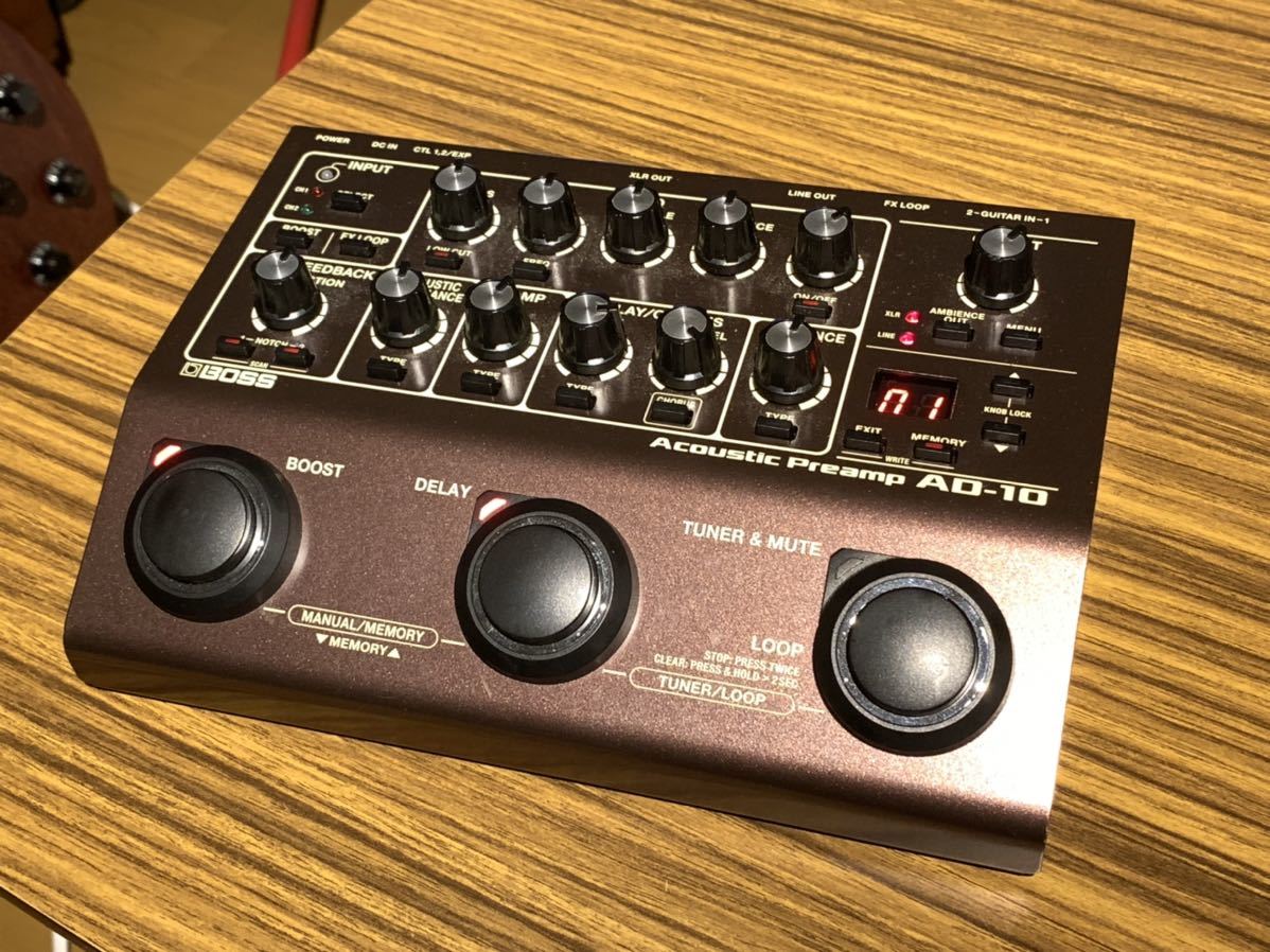 BOSS Acoustic Preamp AD-10 ボス アコースティック プリアンプ マルチ
