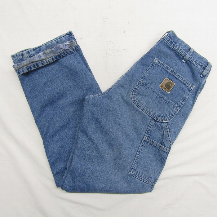 お得，セール Carhartt サイズ W33~ デニム ワーク ペインター パンツ ジーンズ フランネルライナー付 カーハート 古着 ビンテージ 2O2303(ボトムス)｜売買されたオークション情報、yahooの商品情報をアーカイブ 男性用