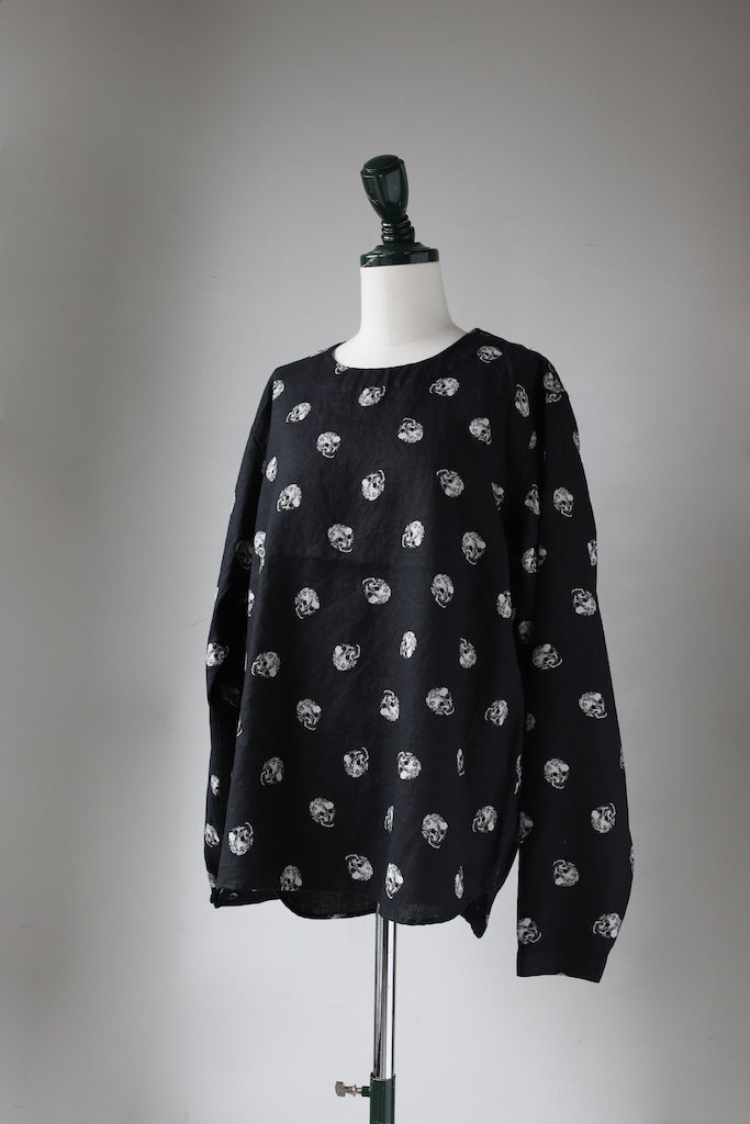 BLACK SIGN SKULL DOTS SLEEPING SHIRT 40 ブラックサイン