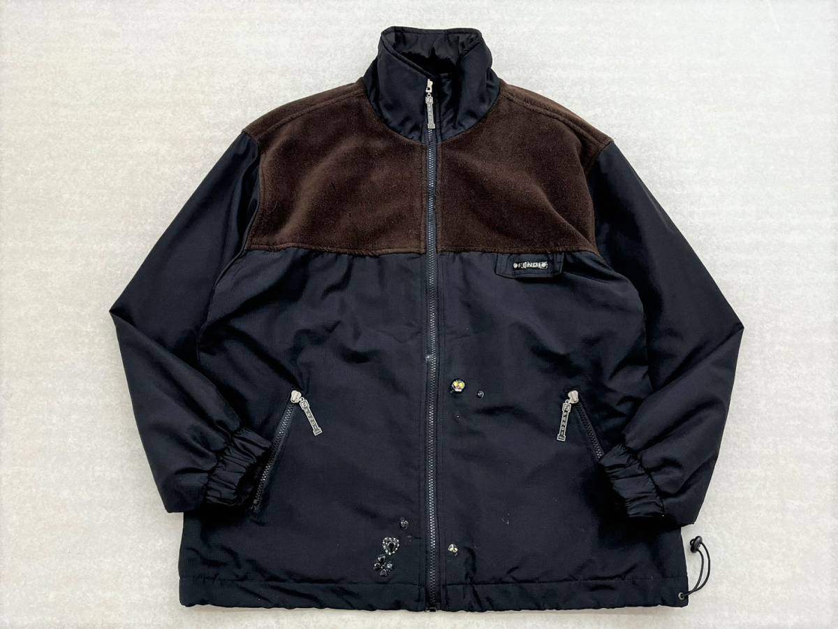 Wc737 90s VINTAGE 伊製 FENDI フェンディ フリース切替 ジャケット