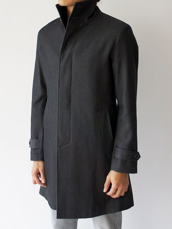 □美品□ junhashimoto STAND COLLAR COAT GREY AKM wjk ジュン  