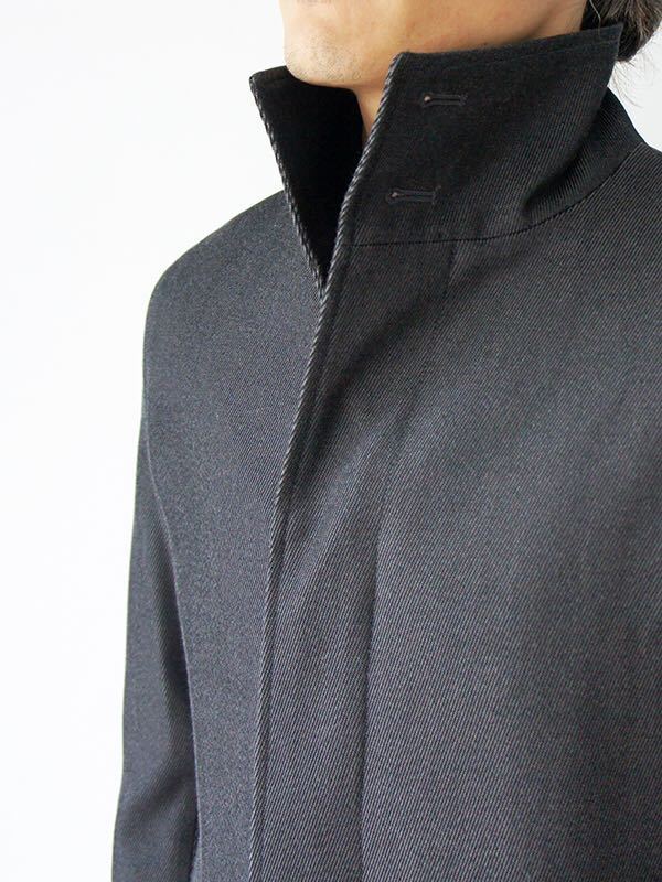 □美品□ junhashimoto STAND COLLAR COAT GREY AKM wjk ジュン