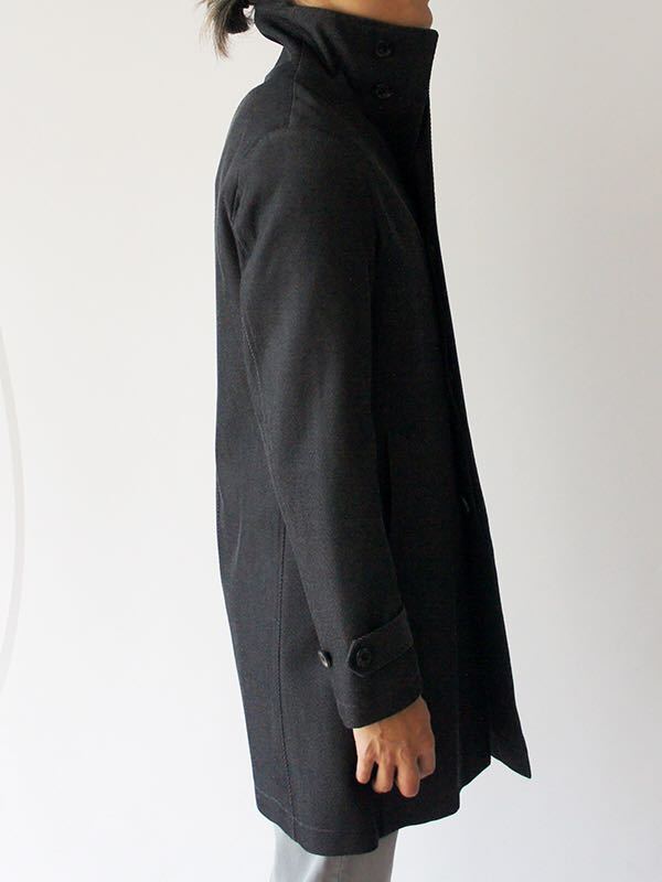 □美品□ junhashimoto STAND COLLAR COAT GREY AKM wjk ジュン