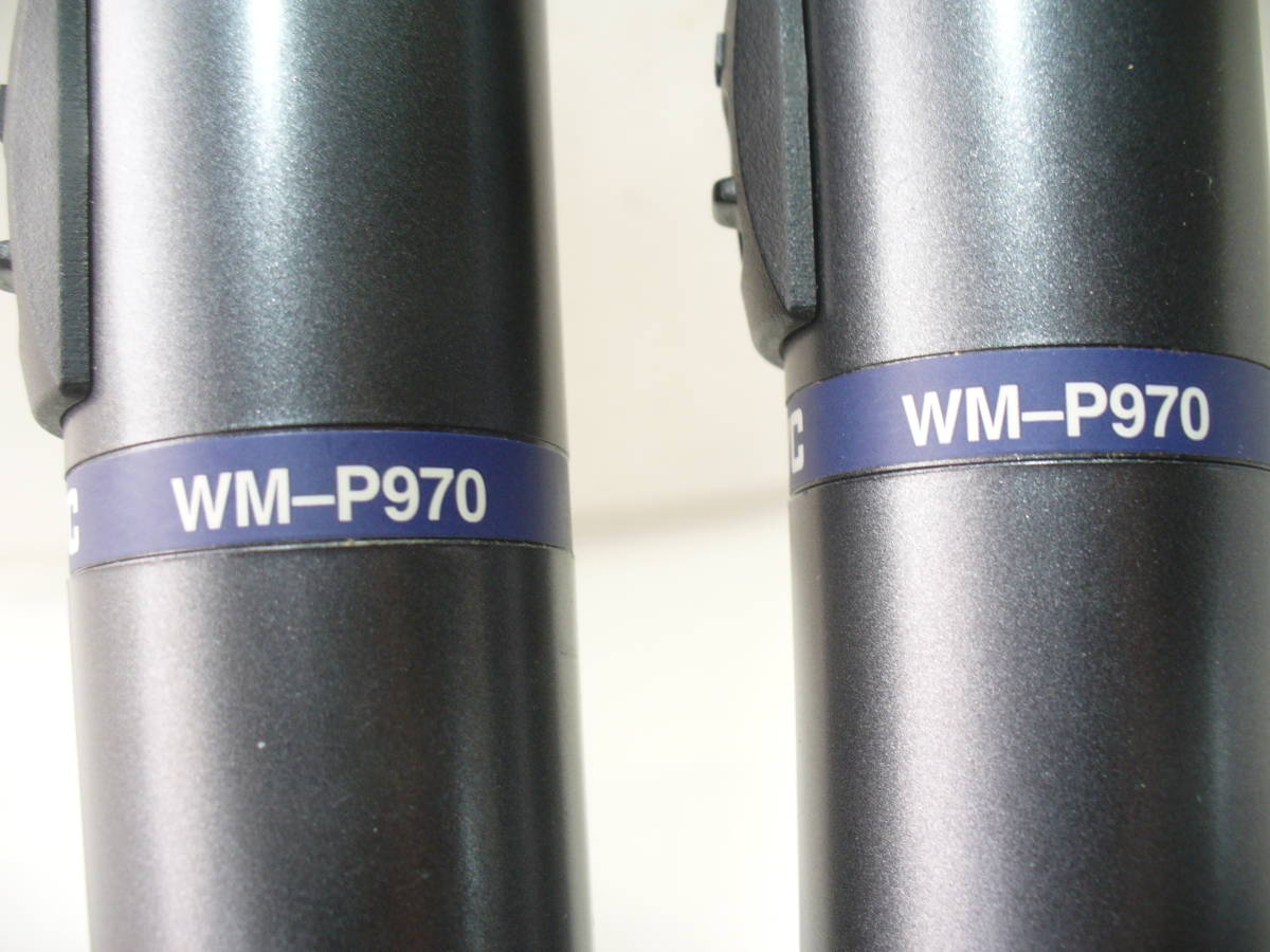 【動作未確認ジャンク品】　JVC　WM-P970　ワイヤレスマイク　2本セット JVC WM-P970 ワイヤレスマイク ワイヤレスマイクロホン 官1 マイク