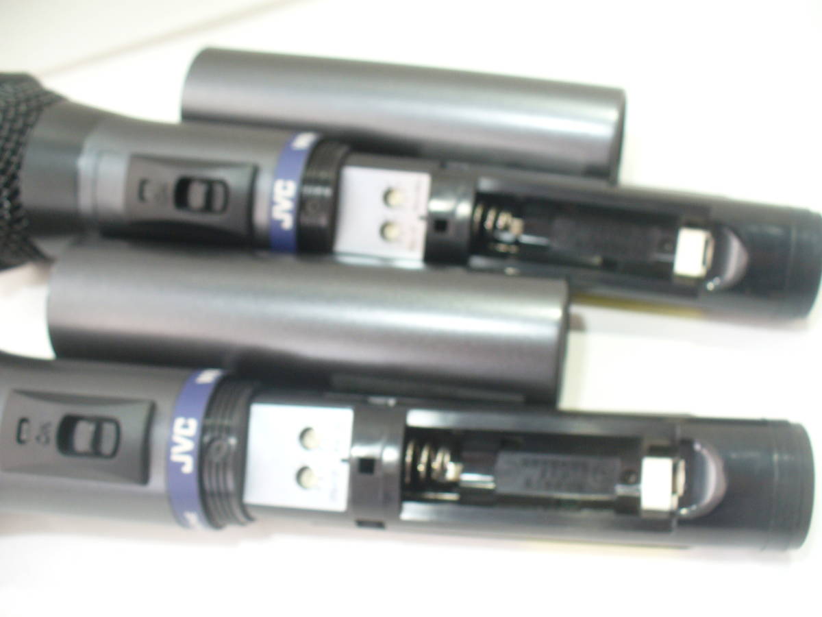 【動作未確認ジャンク品】　JVC　WM-P970　ワイヤレスマイク　2本セット JVC WM-P970 ワイヤレスマイク ワイヤレスマイクロホン 官1 マイク