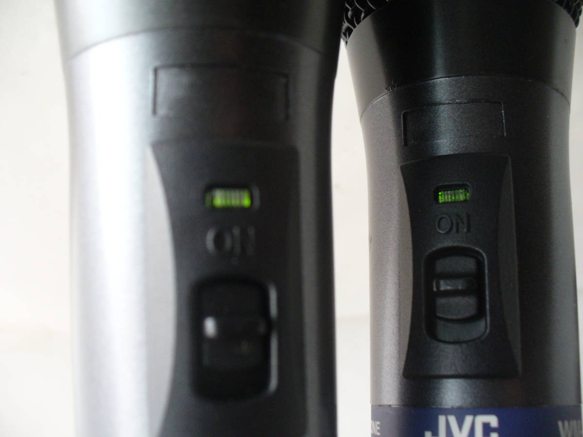 【動作未確認ジャンク品】　JVC　WM-P970　ワイヤレスマイク　2本セット JVC WM-P970 ワイヤレスマイク ワイヤレスマイクロホン 官1 マイク