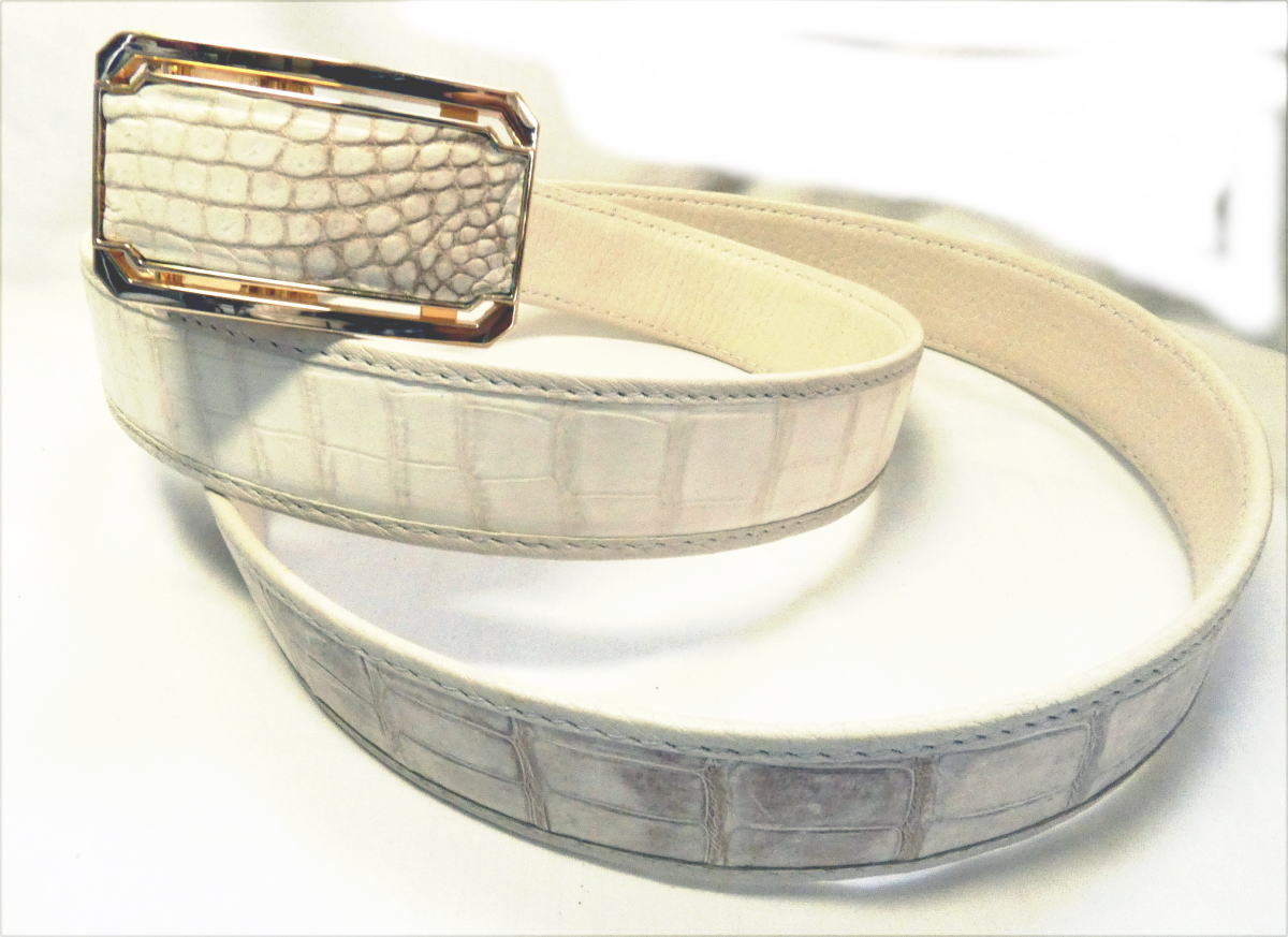 301　ヒマラヤ　クロコダイル　マット加工　35ｍｍベルト