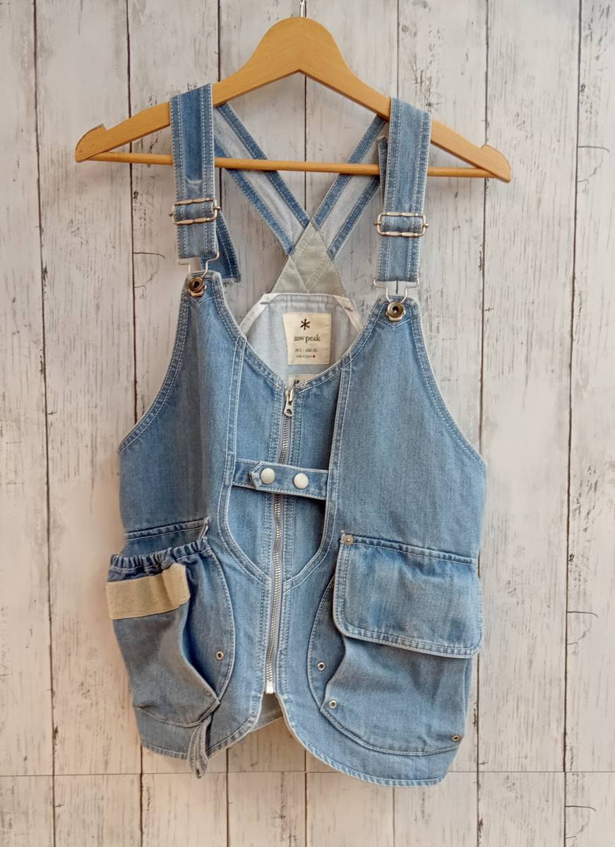 良品】SNOW PEAK スノーピーク INDIGO TAKIBI VEST BLEACH JK-20SU122