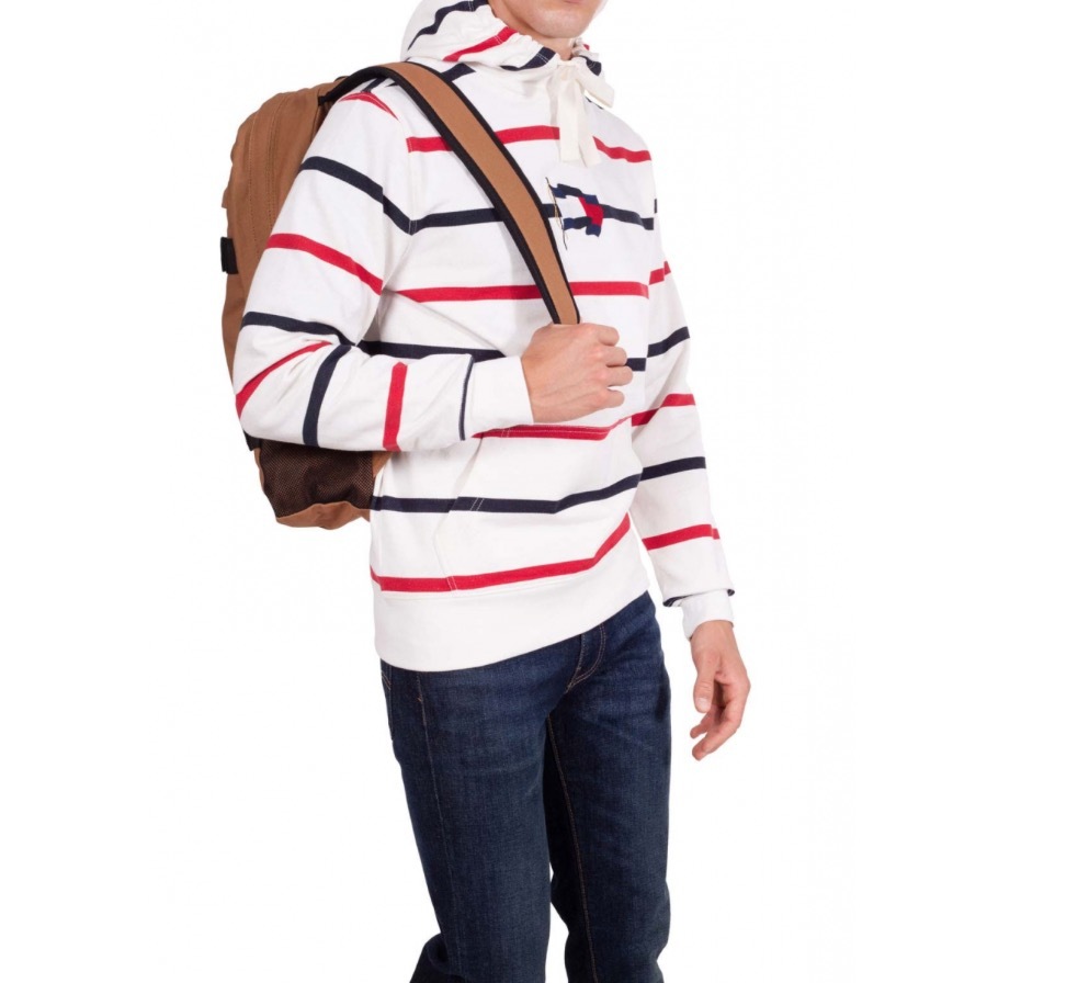 未使用訳あり 定価約1.9万 M トミーヒルフィガー TOMMY HILFIGER ボーダー スウェット パーカー 胸刺繍 フラッグカラー / トリコロール ヒルフィガー トミー TOMMY 訳あり返品不可 HILFIGER（トミー・ヒルフィガー） ストレッチ