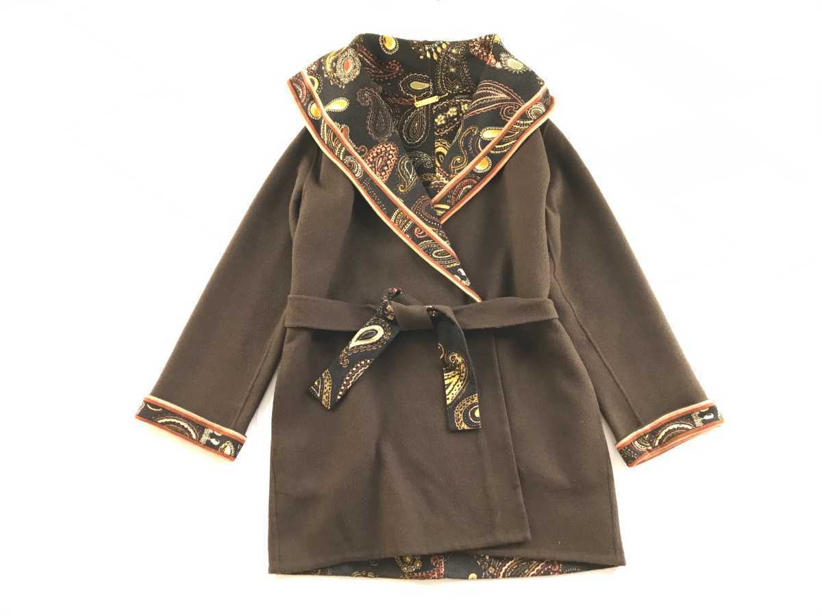 LEONARD - 極美品 レオナール チェスターコート カシミール100% 総柄