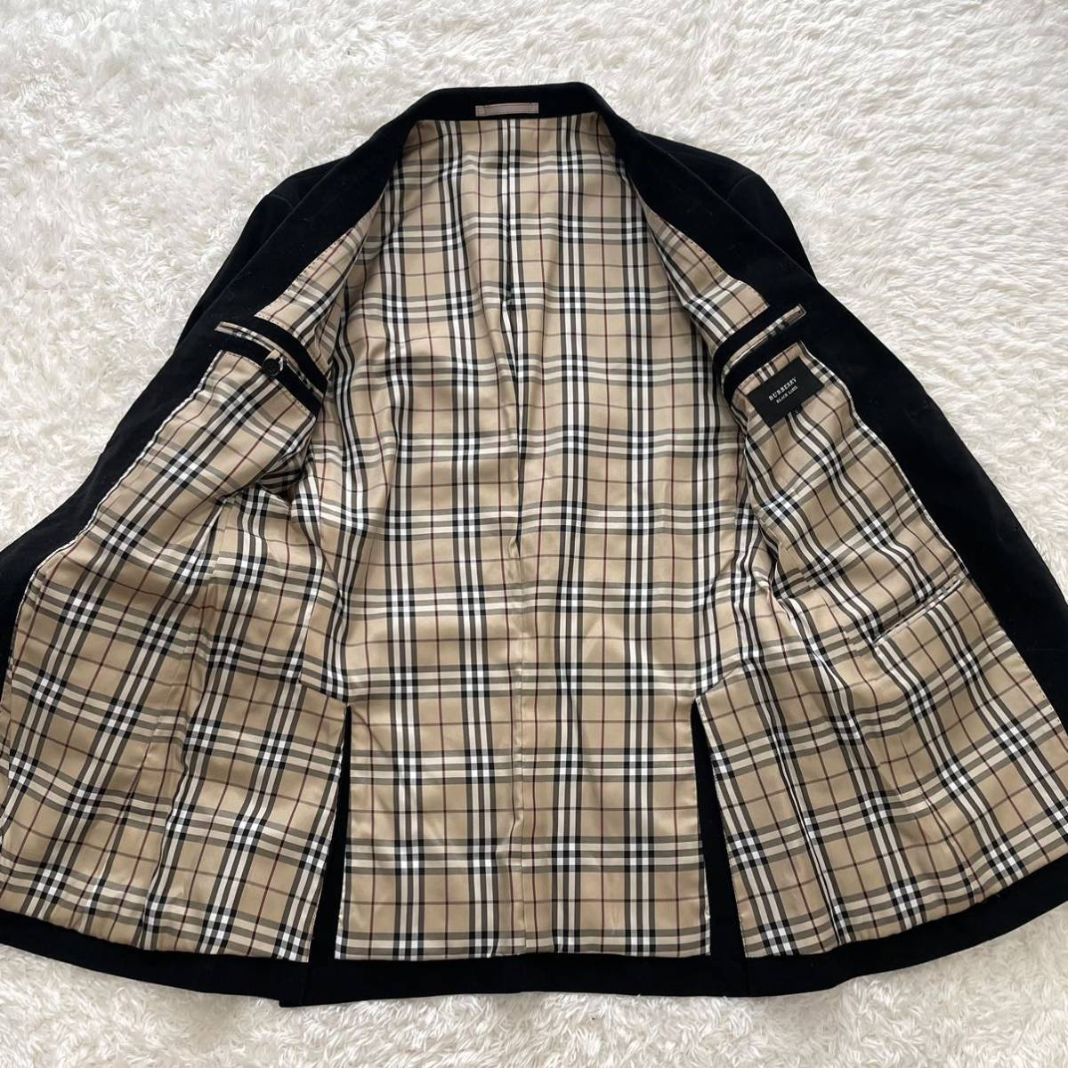 た*つ様 【極美品】Burberry バーバリー ブラックレーベル ベロアジャケ BLACK BURBERRY バーバリーブラックレーベル ベロアの通販 値下げ 美品