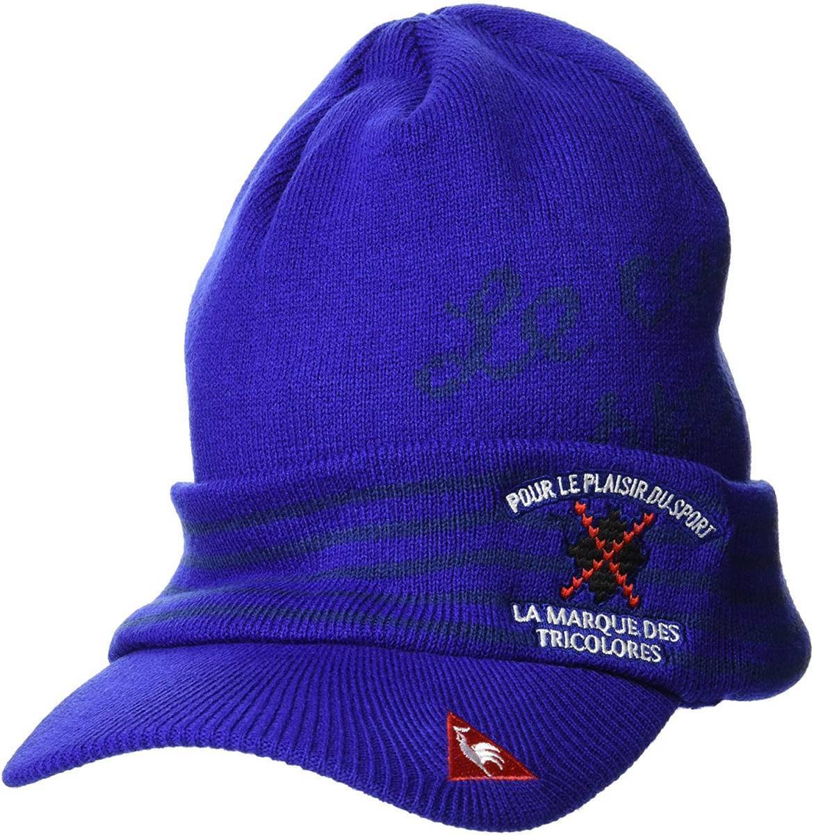 大人気，新作登場 Le coq sportif GOLF ルコックゴルフ ツバ付きニットキャップ QGBOJC06 BL00(ニット帽)｜売買されたオークション情報、yahooの商品情報をアーカイブ公開 - オークファン ニット帽