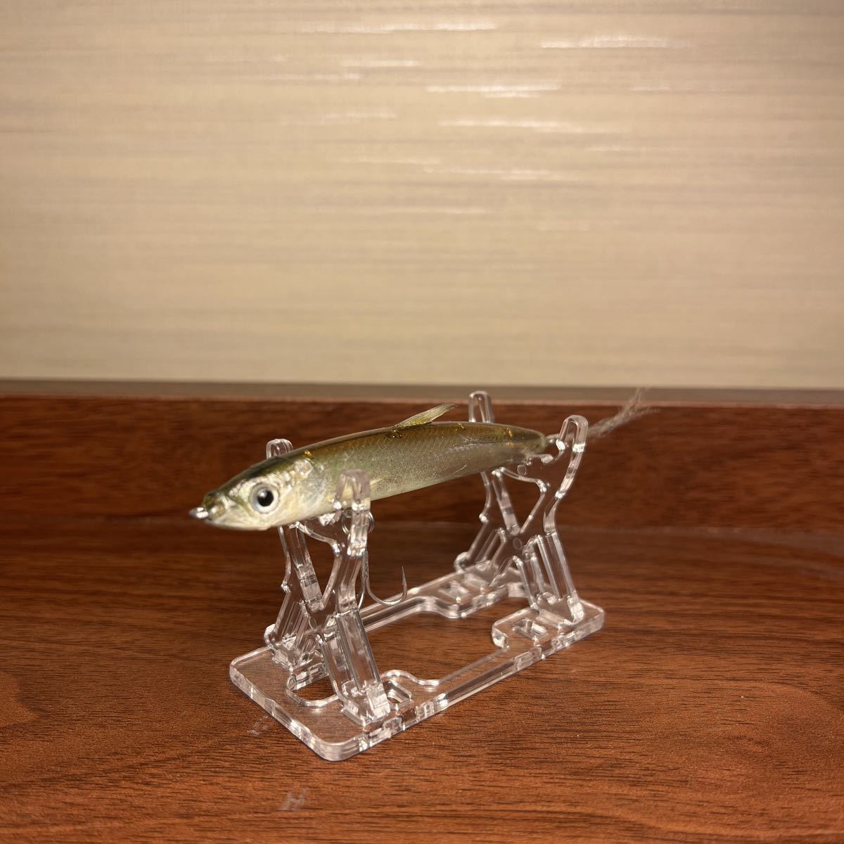 魚皮ルアー】ハンクルジョーダン65F 相模湖ワカサギ皮張り仕様③
