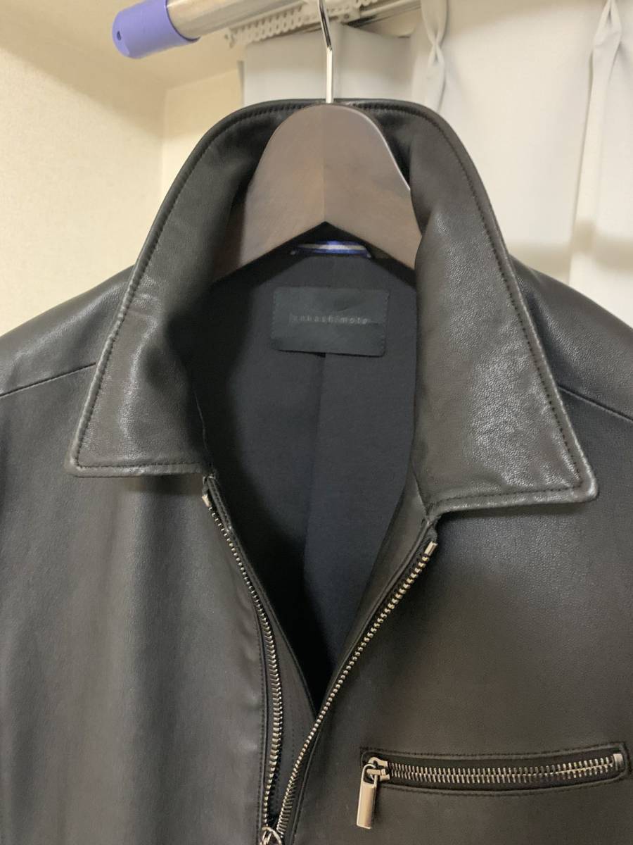 未使用】junhashimoto ジュンハシモト ストレッチレザージャケット