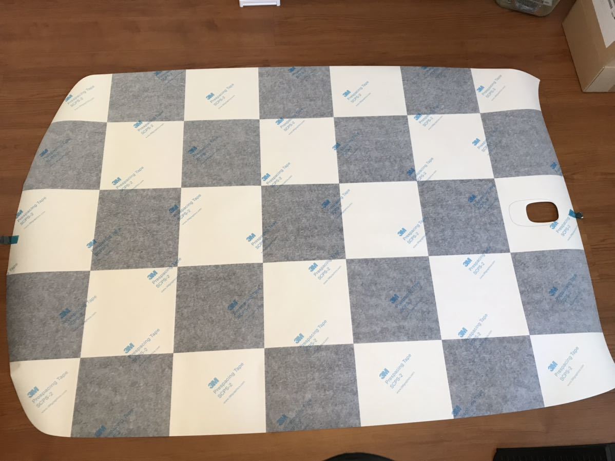 MINI純正！！ルーフステッカー　チェッカーフラッグ　未使用品 F56サンルーフ無・ホワイトルーフ用　　_2