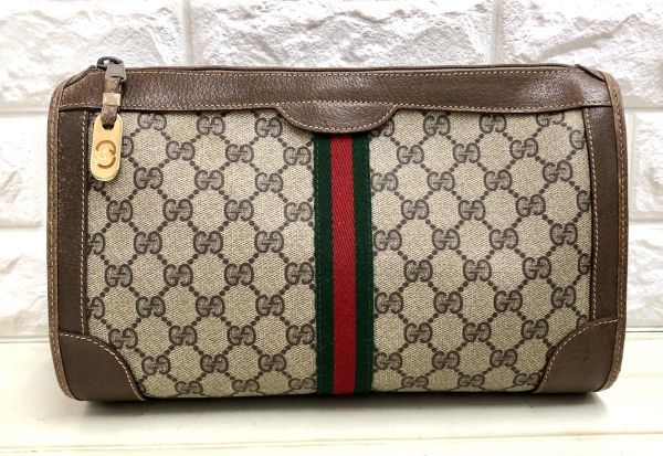 GUCCI グッチ マイクロGG ショルダーバッグ ブラウン 販売 中