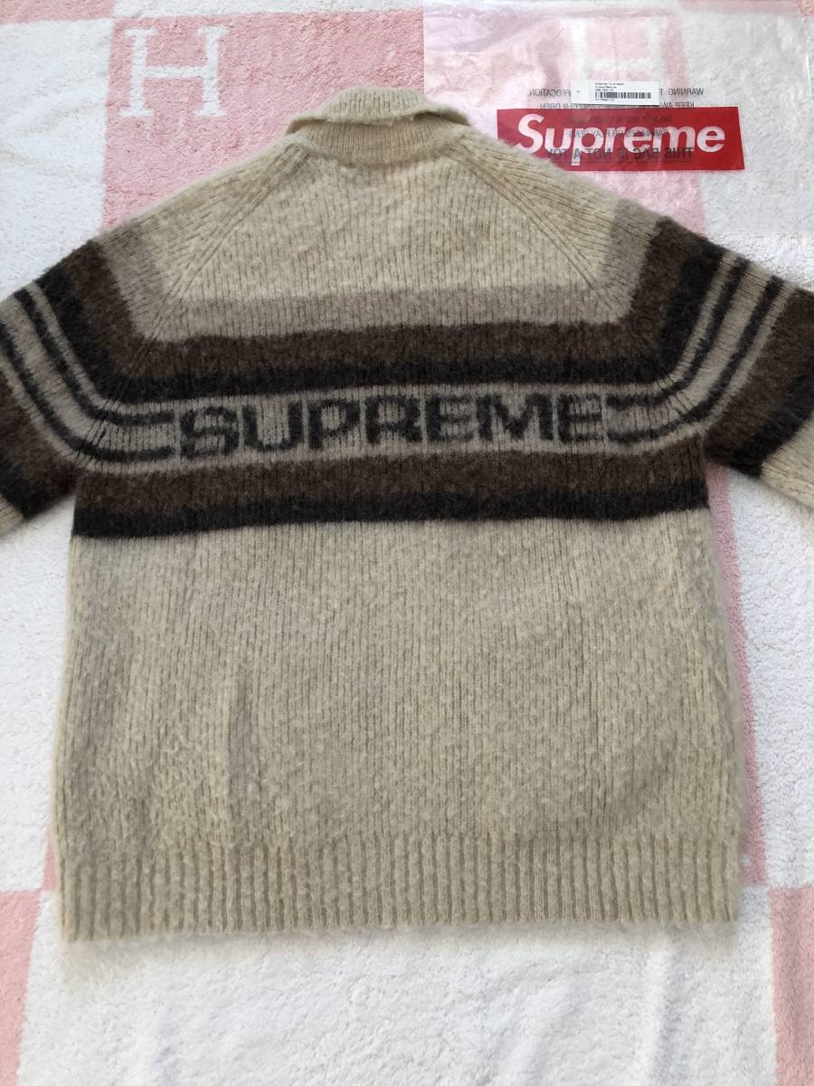 【お買い得，限定SALE】 シュプリーム supreme mediumサイズ Mサイズ ビックロゴ Brushed wool zip up sweater セーター 茶系(ジャケット、上着)｜売買されたオークション情報、yahooの商品情報をアーカイブ公開 - オークファン 男性用