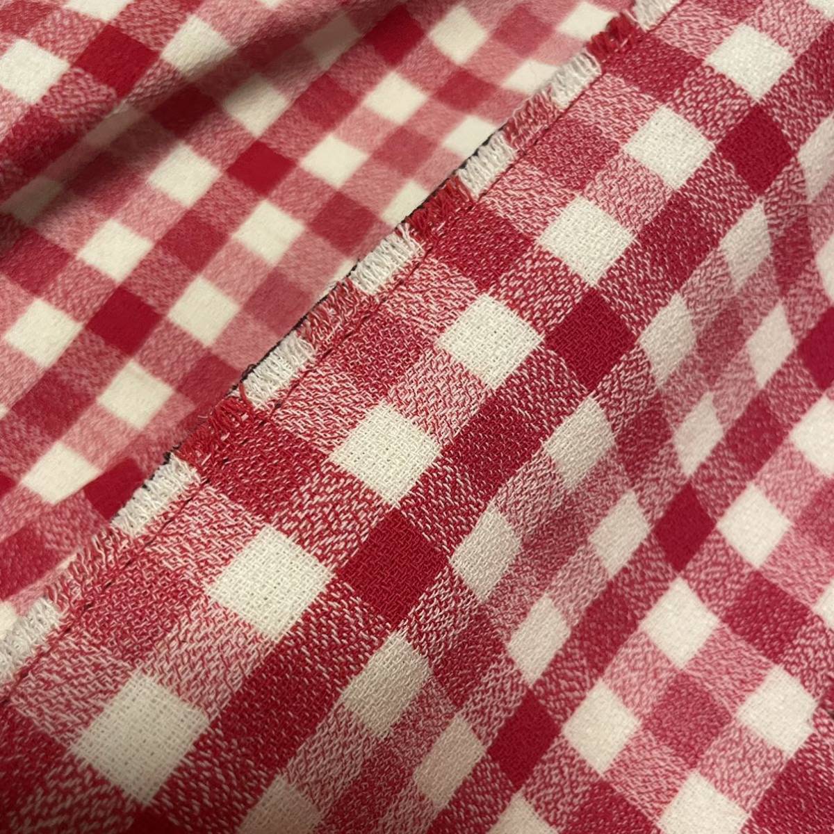 1円〜 美品30万 バレンシアガ BALENCIAGA ギンガムチェック コート 赤  