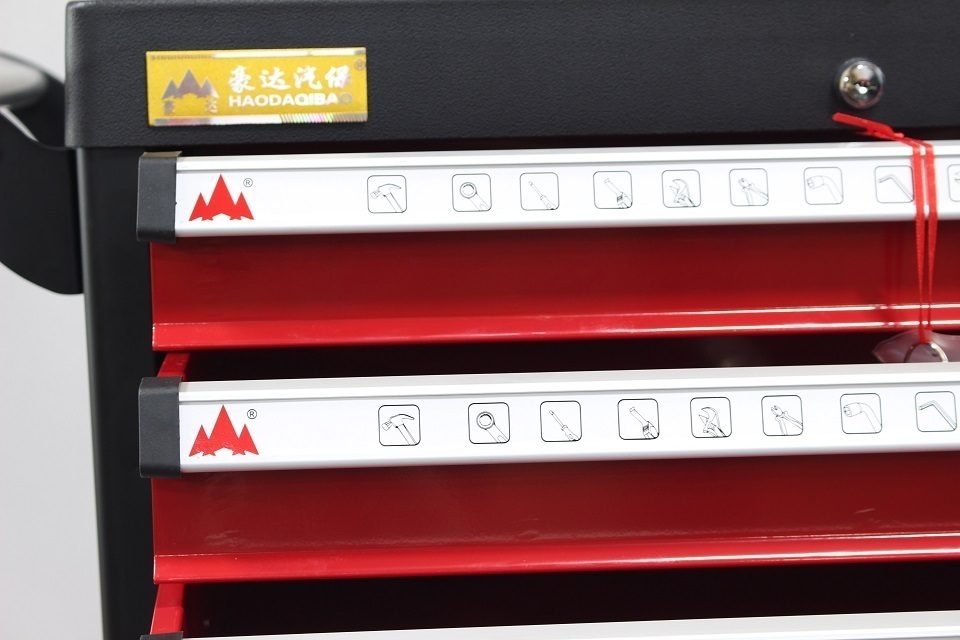 6段引き出し付き　キャビネットJS-6006（赤/黒）k1722 k1722 工具、DIY用品 6段引き出し付き | チェスト（6段6引出し） ノウル