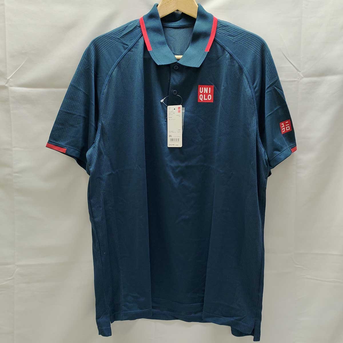 新品 ロジャー・フェデラー 引退 限定モデル RFドライEX ポロシャツ XXL 中古・未使用品】ユニクロ RFドライEX ポロシャツ(半袖) XXL ブルー