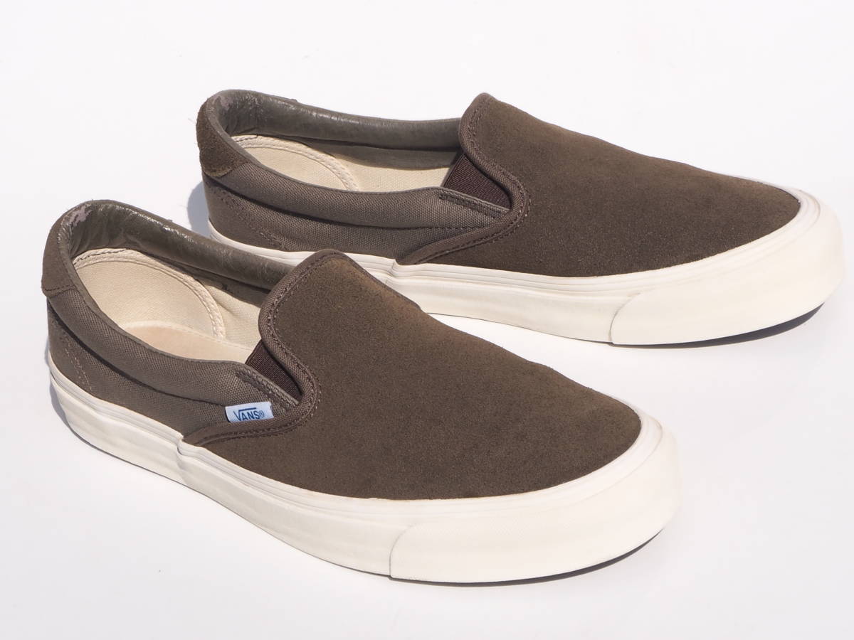 レア!! 28，5cm 限定 VANS OG スリッポン カーキグリーン スエード US 