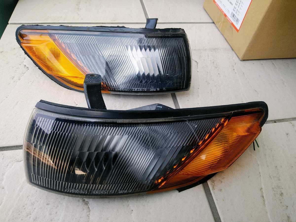 S13シルビア コーナーレンズ 左右 s13 角目 左右セット S13シルビア 角