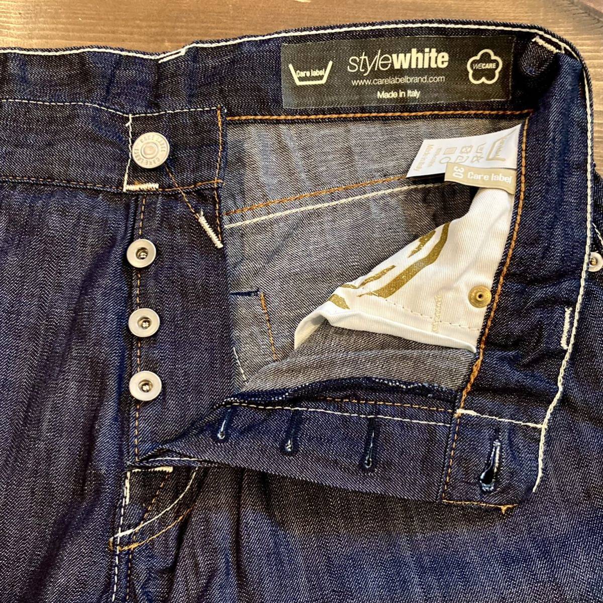 イタリア製☆ Care label ケアレーベル slack352☆ USED加工 ダメージ 