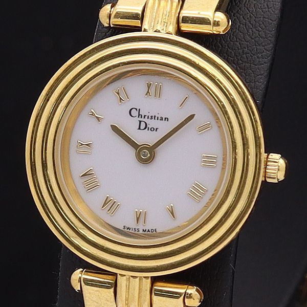 稼働品 クリスチャンディオール Dior Christian 腕時計 ゴールド