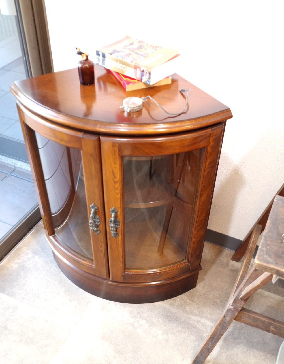 Karimoku カリモク 木製コーナーキャビネット 三角コーナーラック