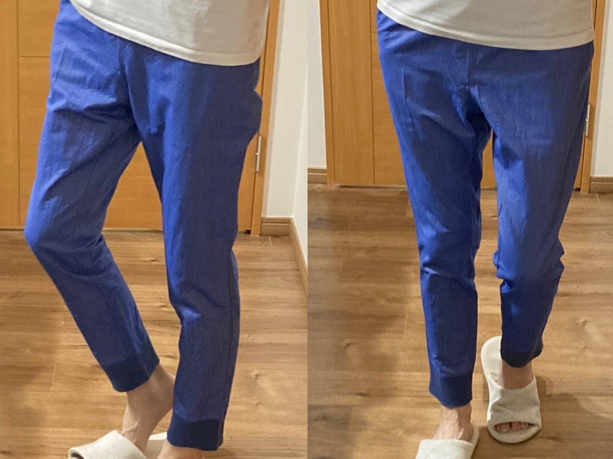 junhashimoto junhashimoto 14AW リブパンツ ブルー サイズ4 定価 3万