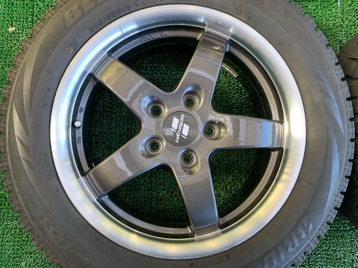205/55R16 2019年スタッドレスブリヂストンブリザックVRX タイヤアルミ