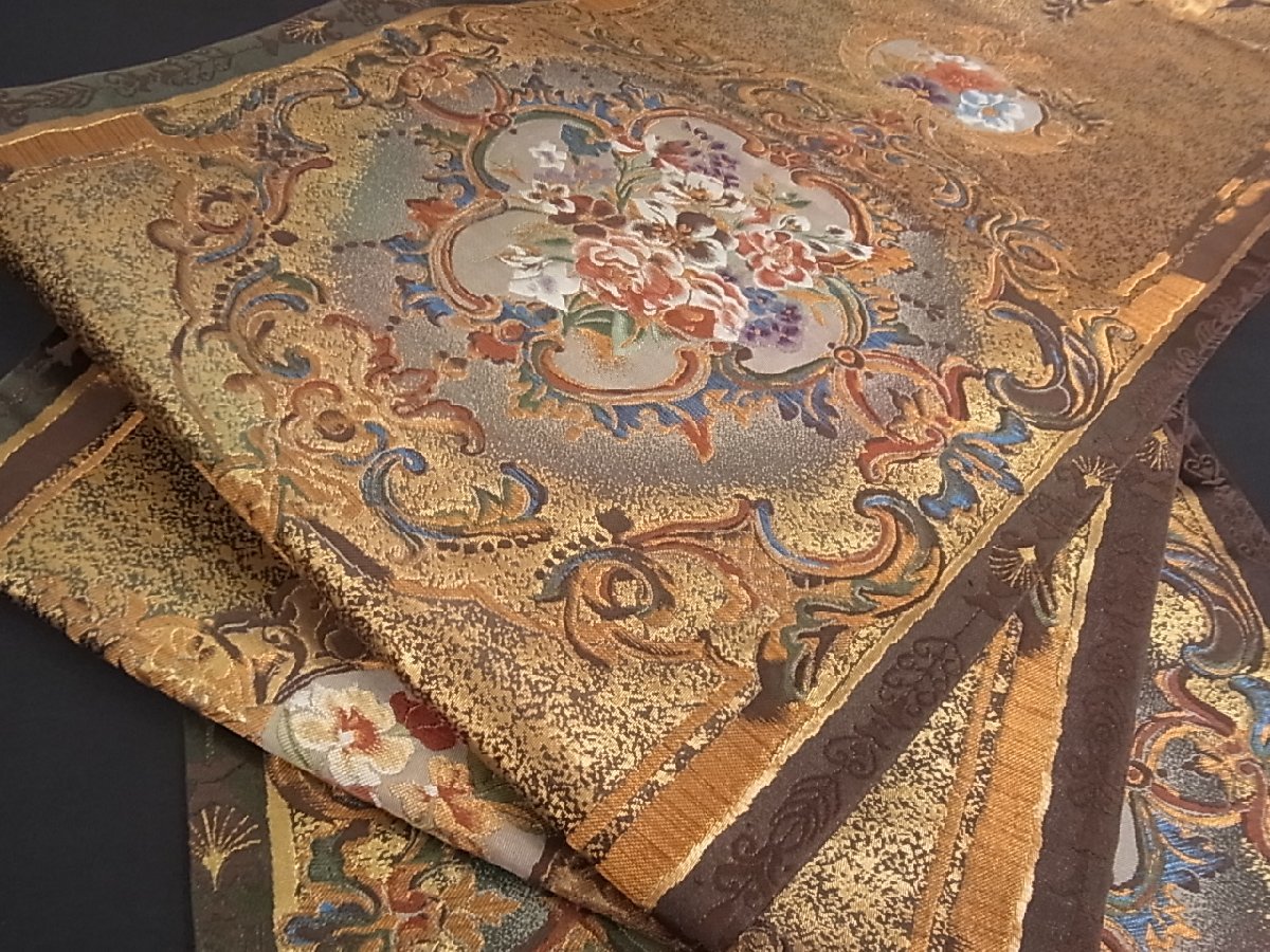 六通柄袋帯 金糸 逸品 唐織 花美人着物 正絹 ヤフオク！ベストストア 