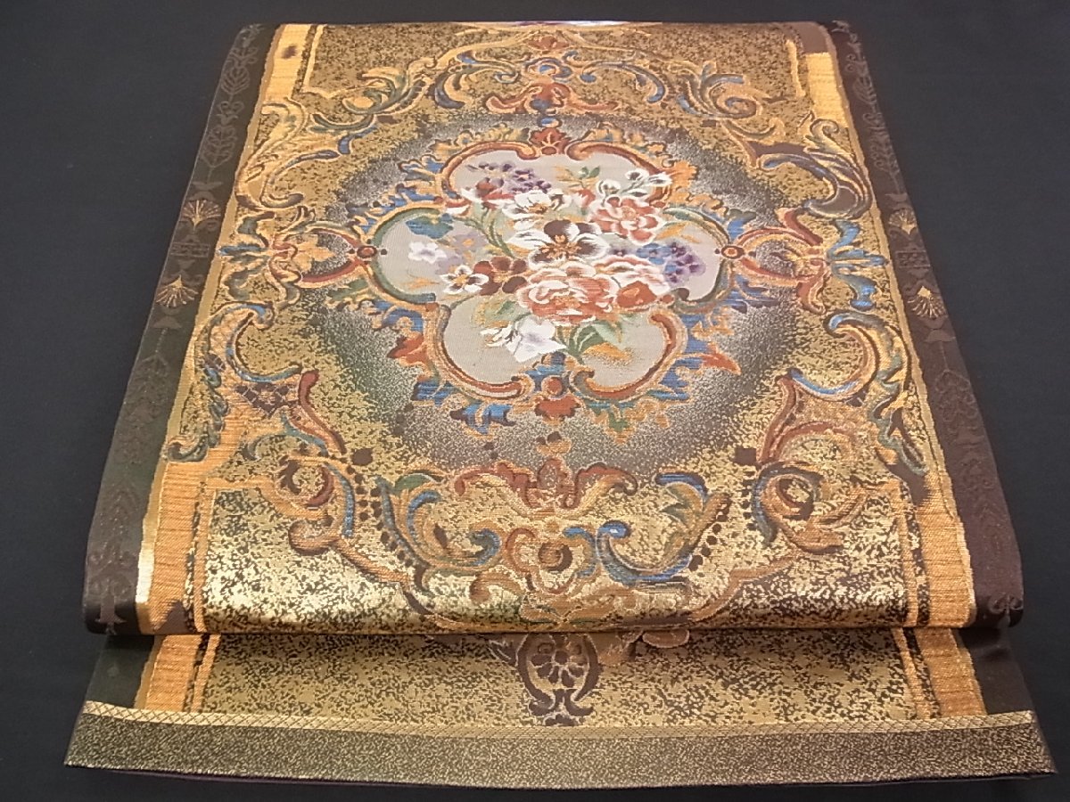 六通柄袋帯 金糸 逸品 唐織 花美人着物 正絹 ヤフオク！ベストストア 