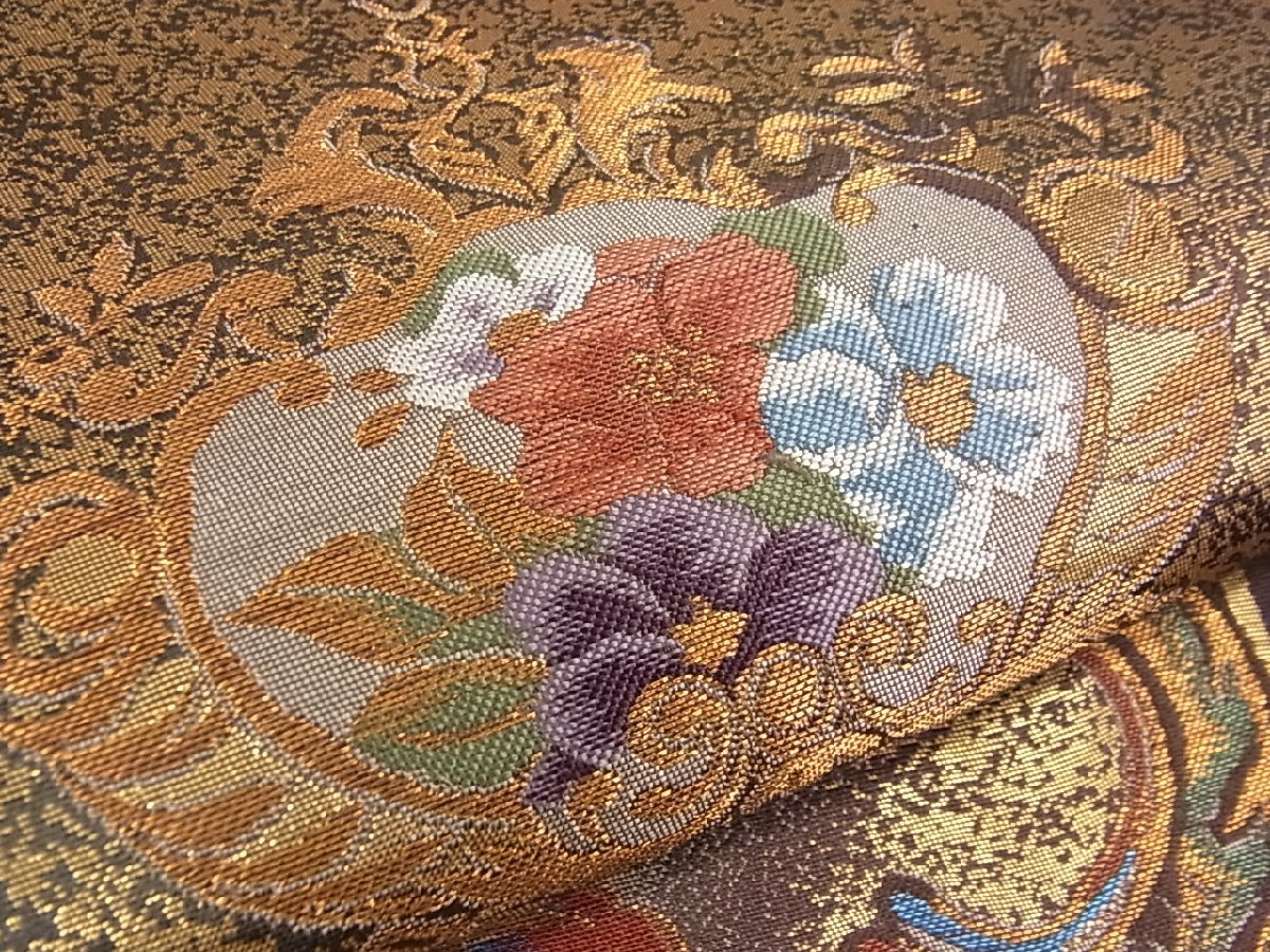 六通柄袋帯 金糸 逸品 唐織 花美人着物 正絹 ヤフオク！ベストストア 